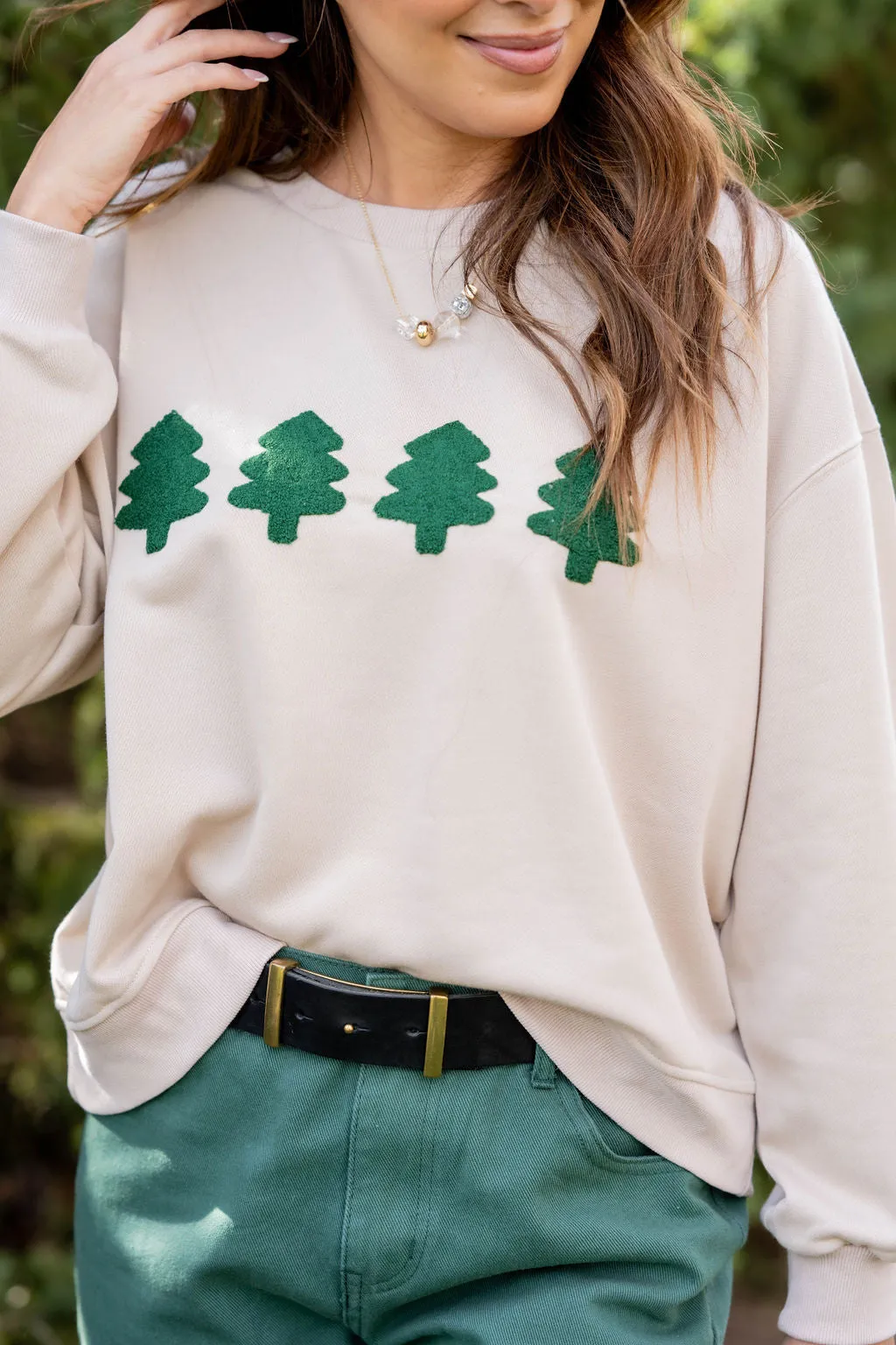 Trees Chenille Sweatshirt