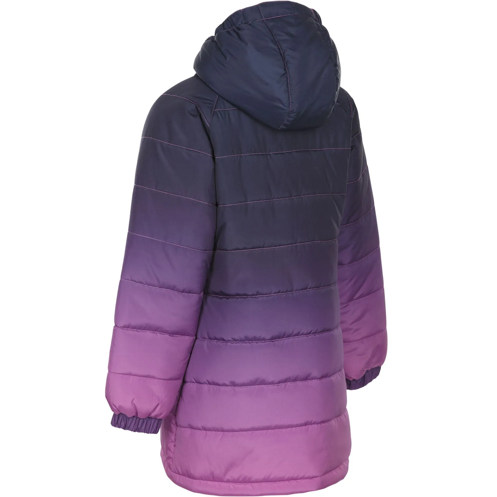 Trespass Kids Desting Long Quilted Jacket - Pink Ombre