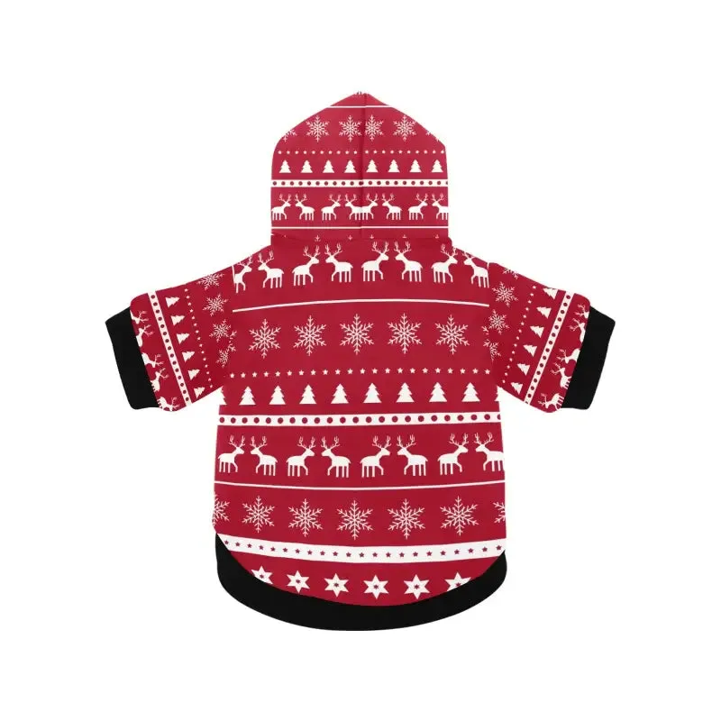 Ugly Red Sweater Dog Hoodie for Furry Friends