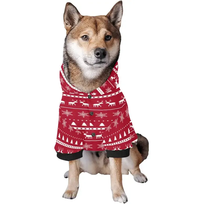 Ugly Red Sweater Dog Hoodie for Furry Friends