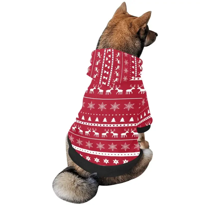 Ugly Red Sweater Dog Hoodie for Furry Friends