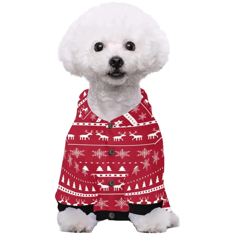 Ugly Red Sweater Dog Hoodie for Furry Friends