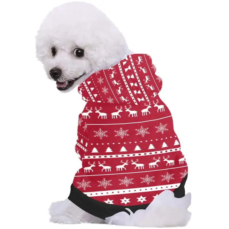 Ugly Red Sweater Dog Hoodie for Furry Friends