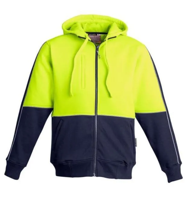 Unisex Hi Vis Full Zip Hoodie