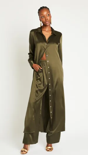 Veruschka Silk Dress Olive