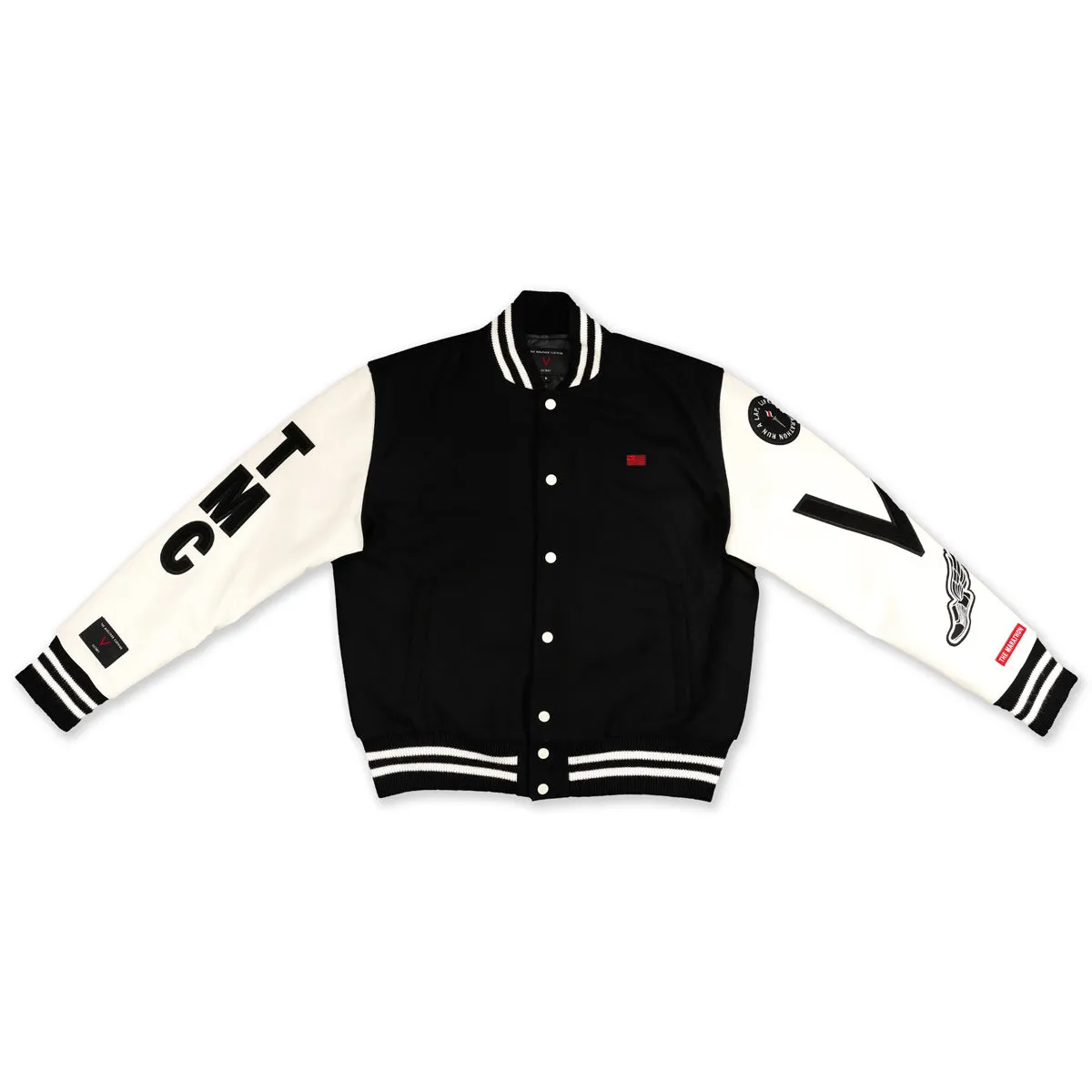 Victory Marathon Letterman Jacket - Black