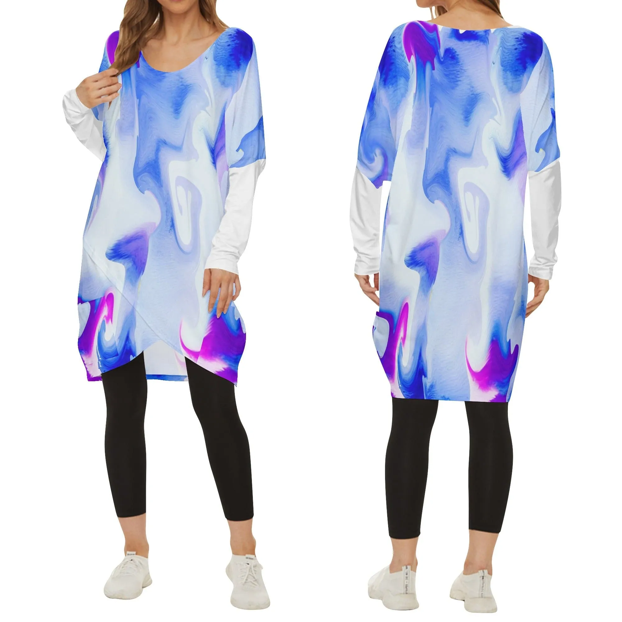 Water Color Women's Casual Long Sleeve Dress Shirt