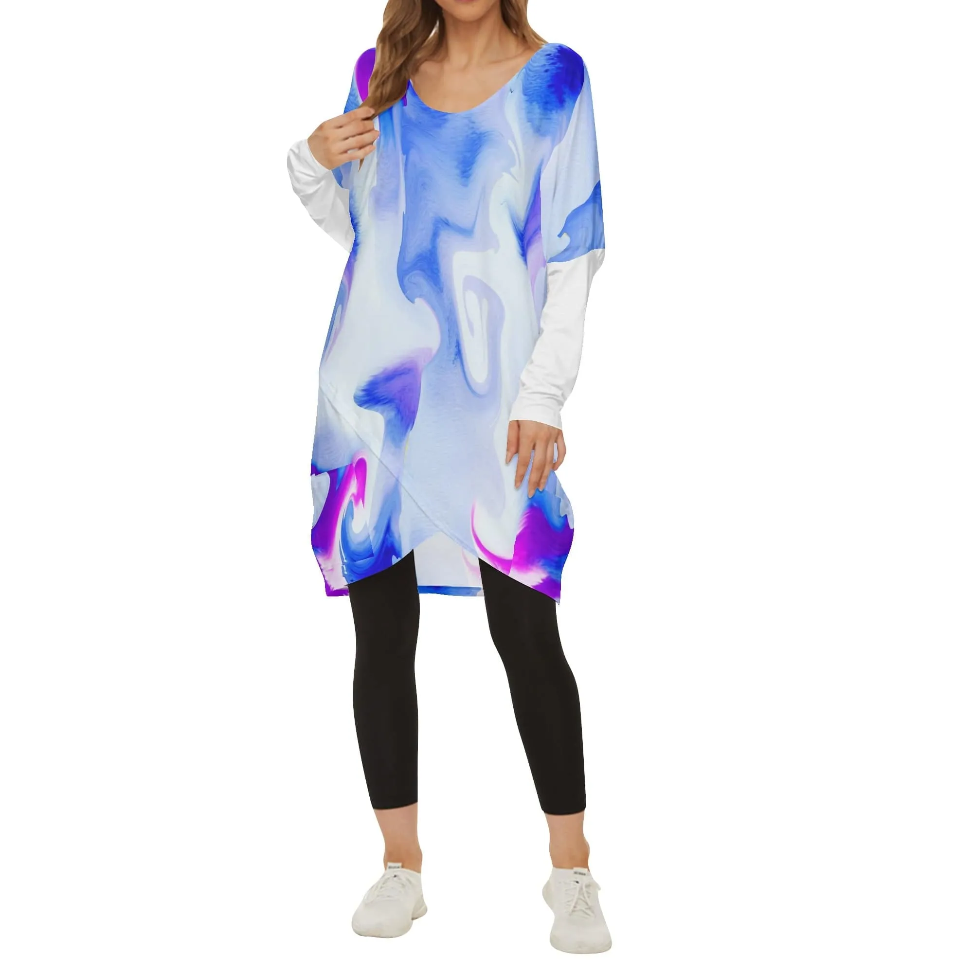 Water Color Women's Casual Long Sleeve Dress Shirt