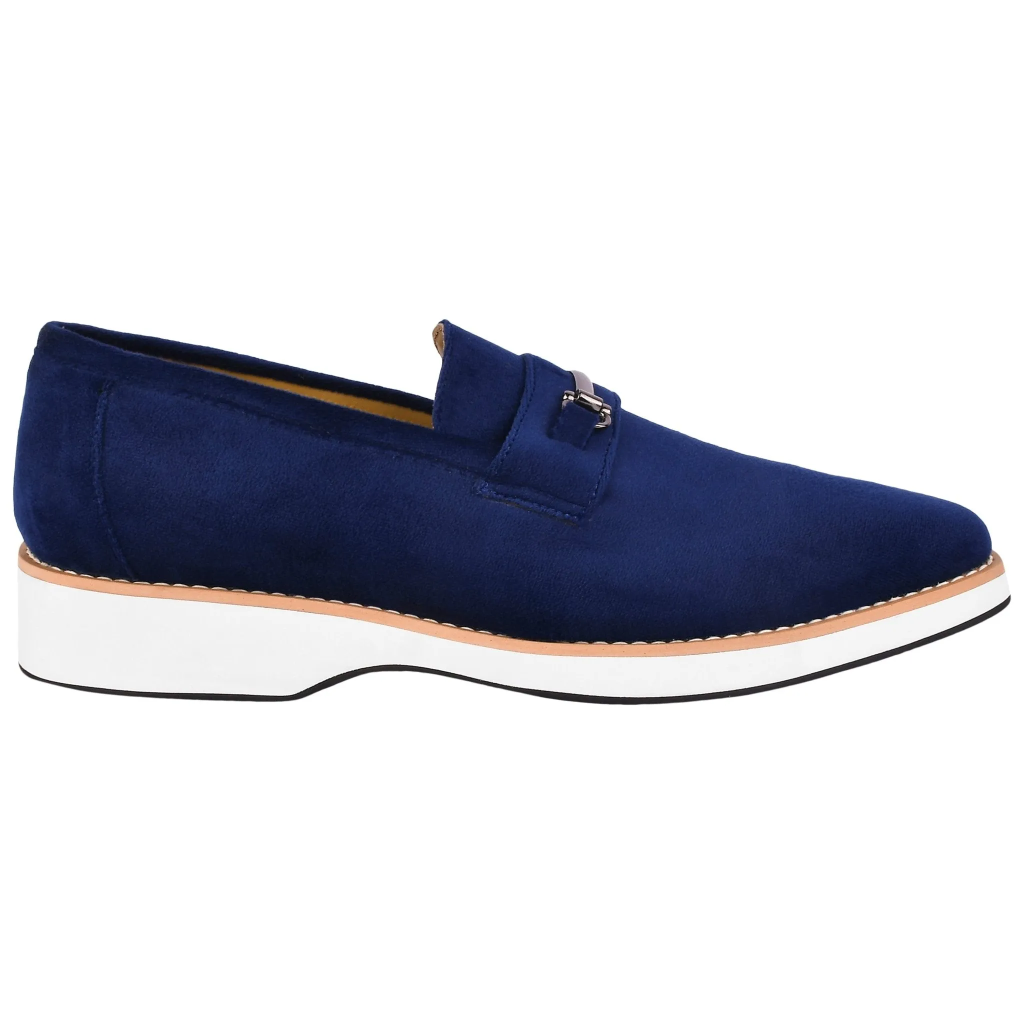 Welkar Men Velvet Causal Buckle Slip-On Loafers Shoes