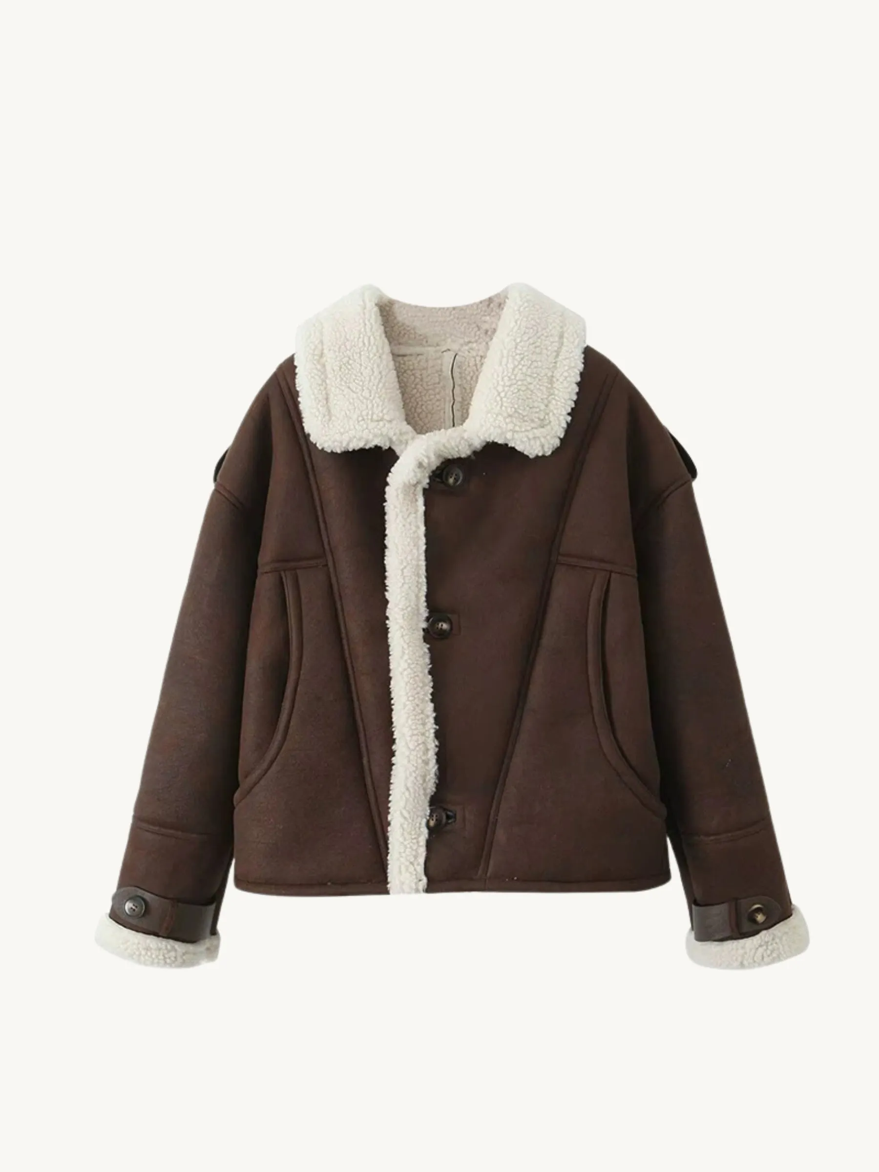 Wenkouban-Winter Outfits Christmas Harley Faux Suede Aviator Jacket