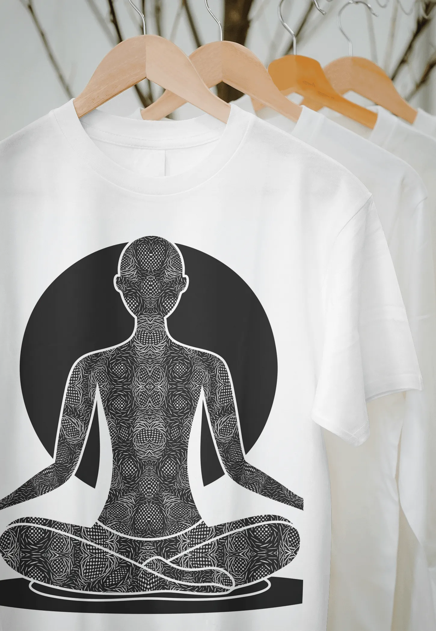 Whispering Zen - 100% Cotton Crewneck Half Sleeve T-Shirt