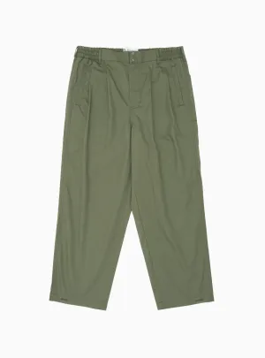 Wide Easy Pants Olive Green