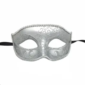 Women Man Sexy Elegant Masquerade Ball Party Mask - Silver ((Style 6))