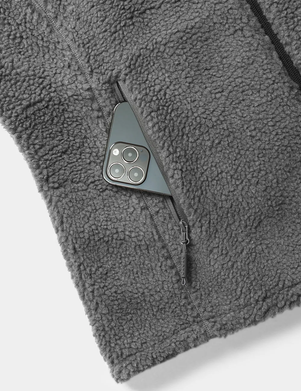 Women's Heated Recycled Fleece Vest - Grey / White