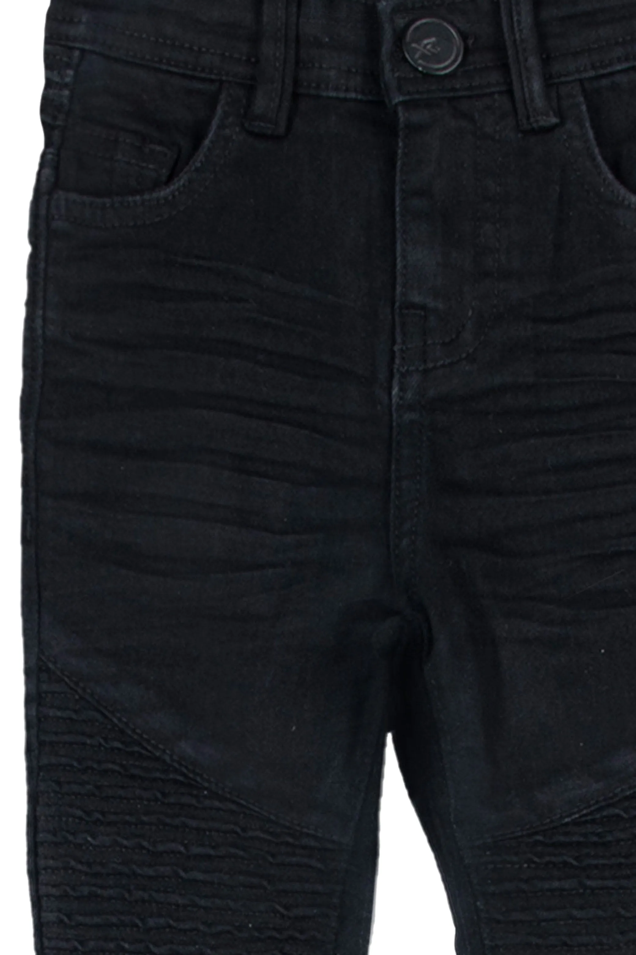 X RAY Boy's Slim Fit Distressed Moto Biker Denim Pants