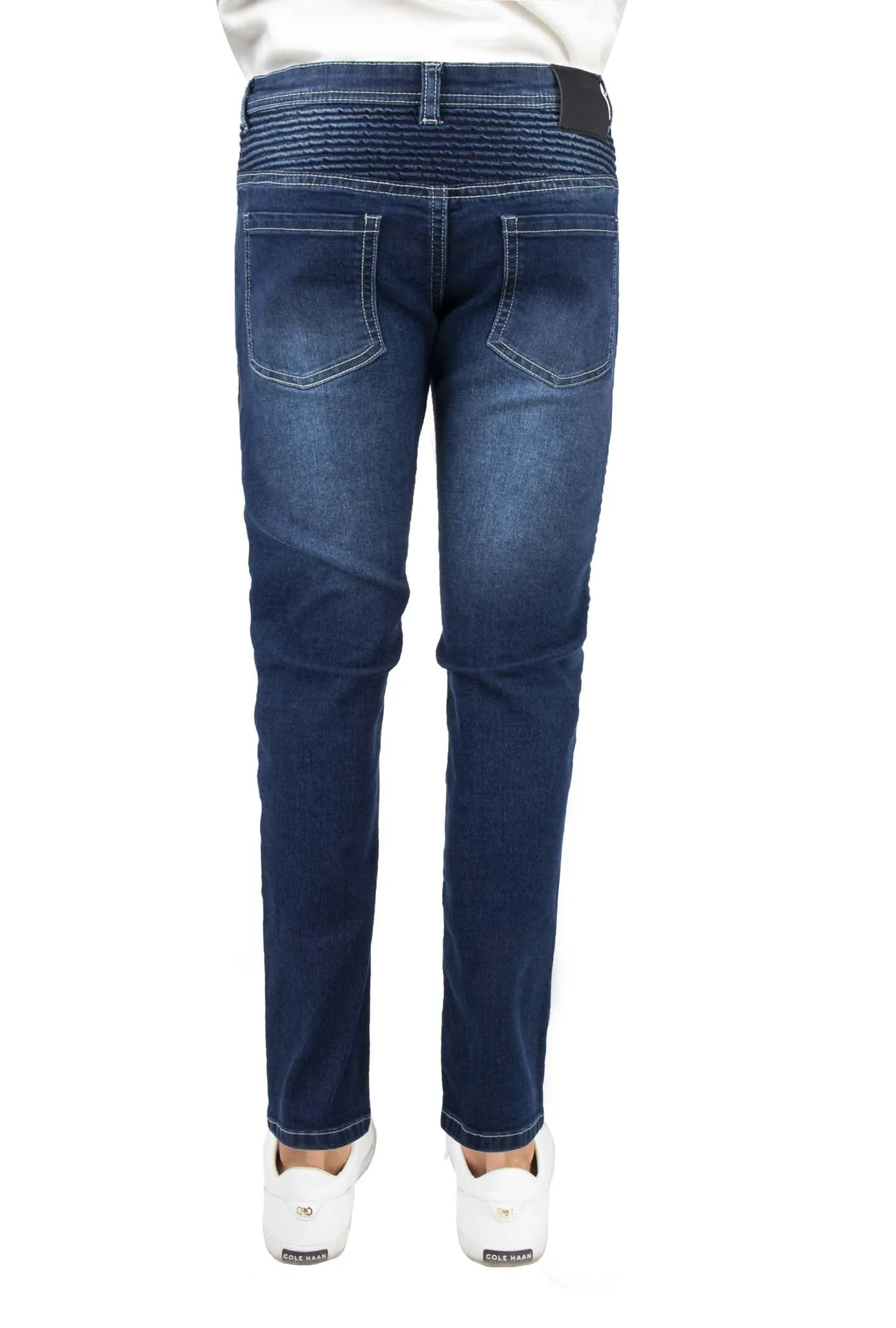 X RAY Boy's Slim Fit Moto Biker Denim Pants