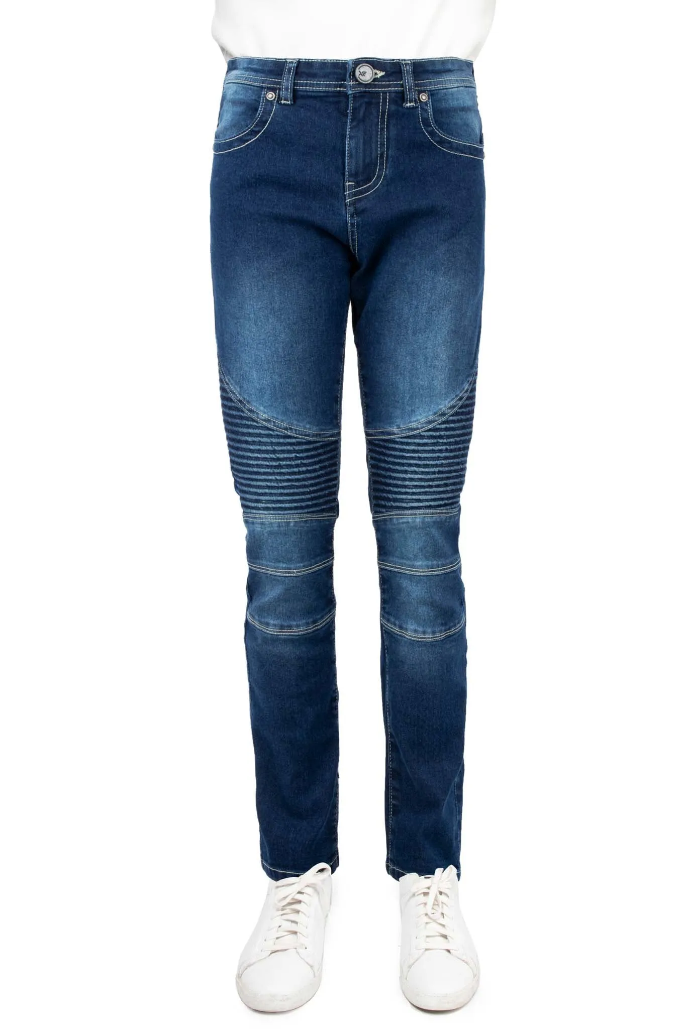 X RAY Boy's Slim Fit Moto Biker Denim Pants