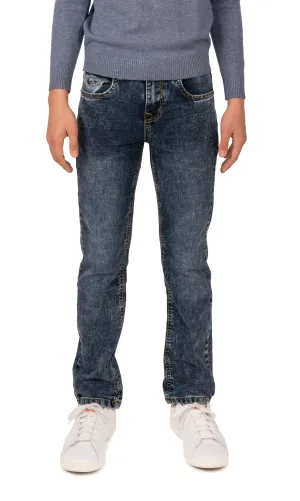 X RAY Boy's Slim Fit Tint Washed Denim Pants