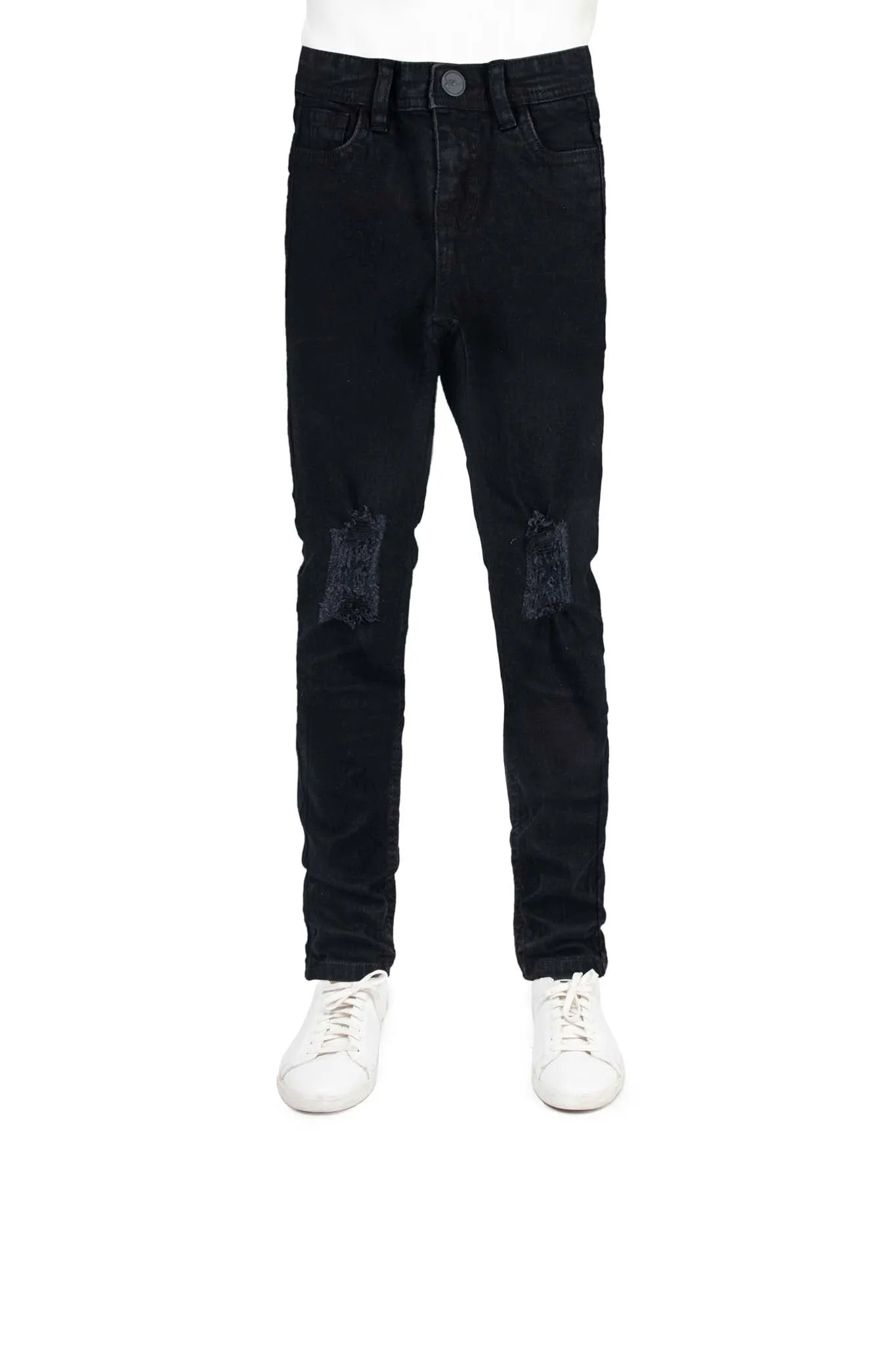 X RAY Kid's Slim Fit Rip & Repair Denim Pants