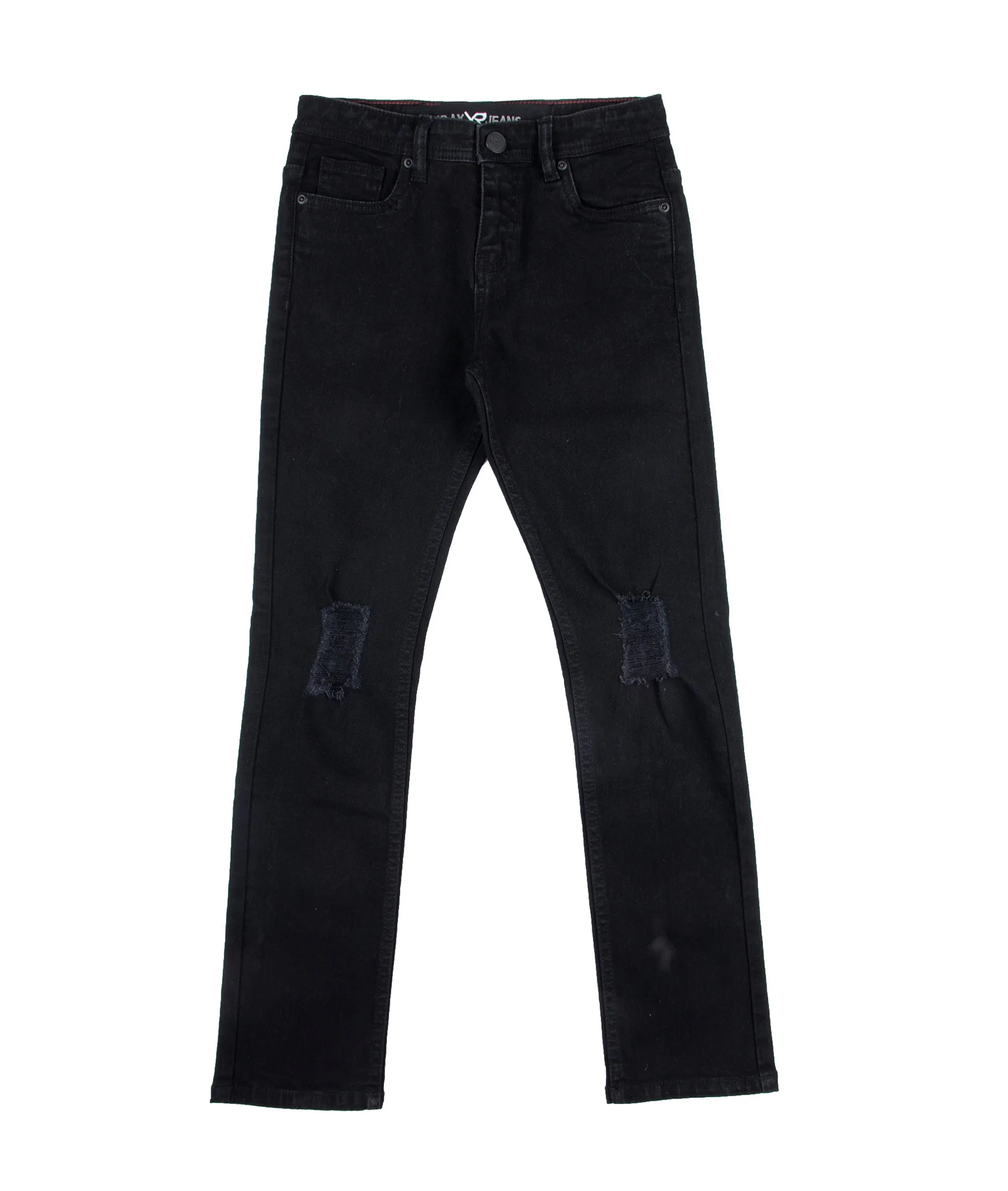 X RAY Kid's Slim Fit Rip & Repair Denim Pants