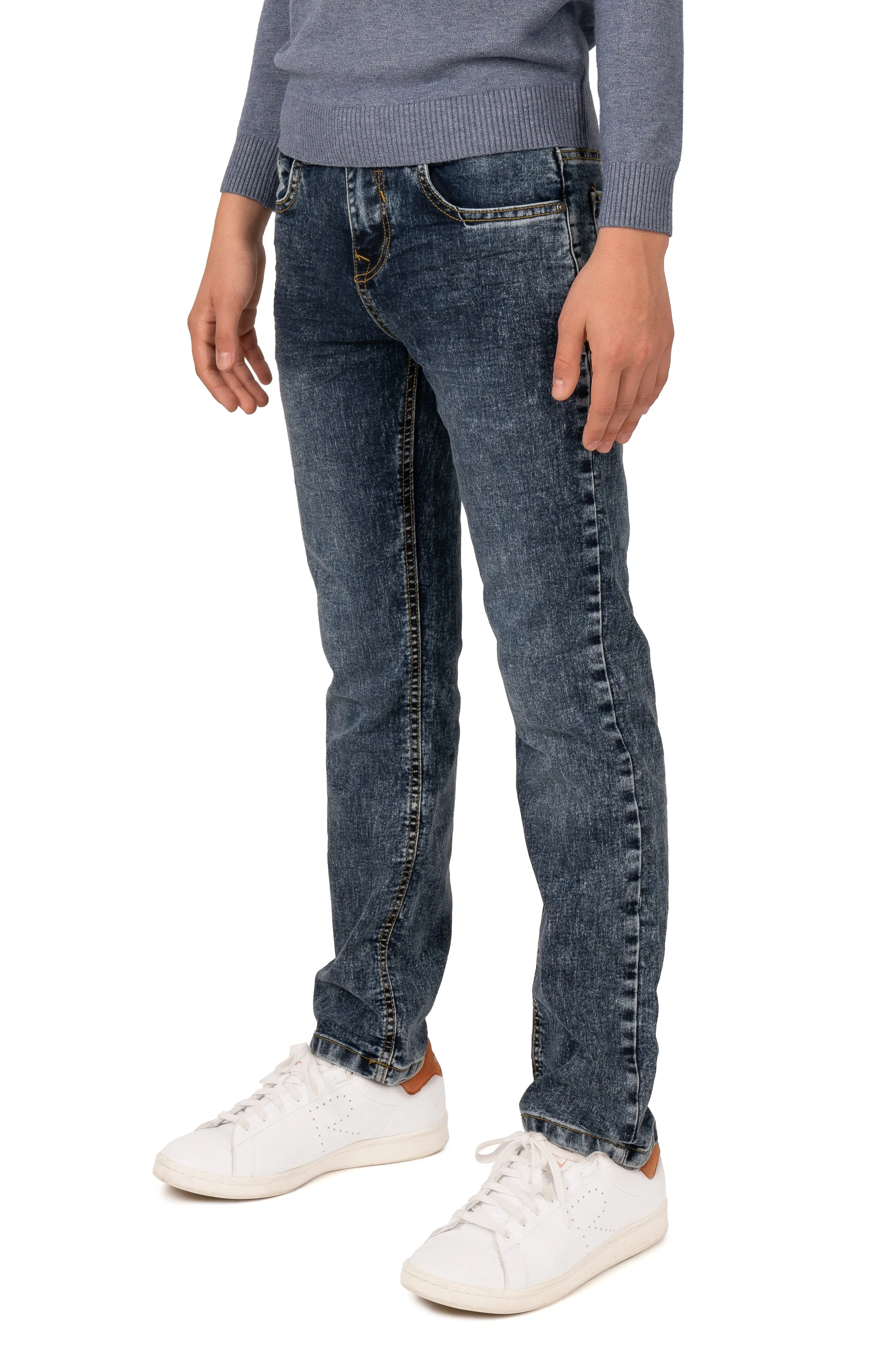 X RAY Kids' Slim Fit Tint Washed Denim Pants