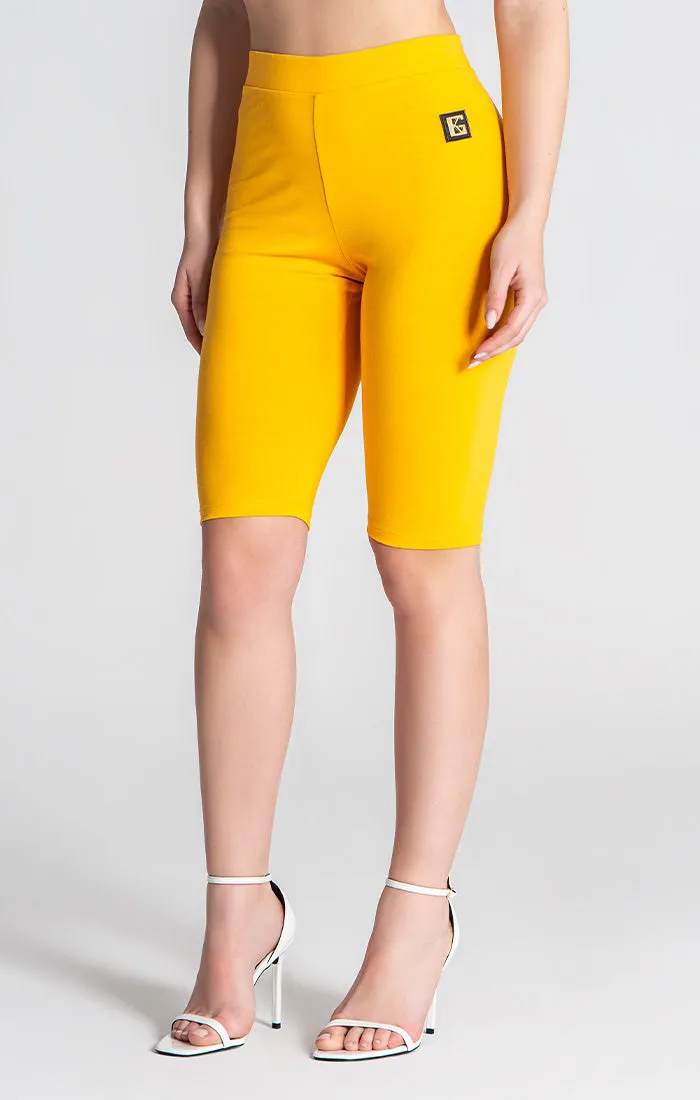 Yellow Outline Cycling Shorts